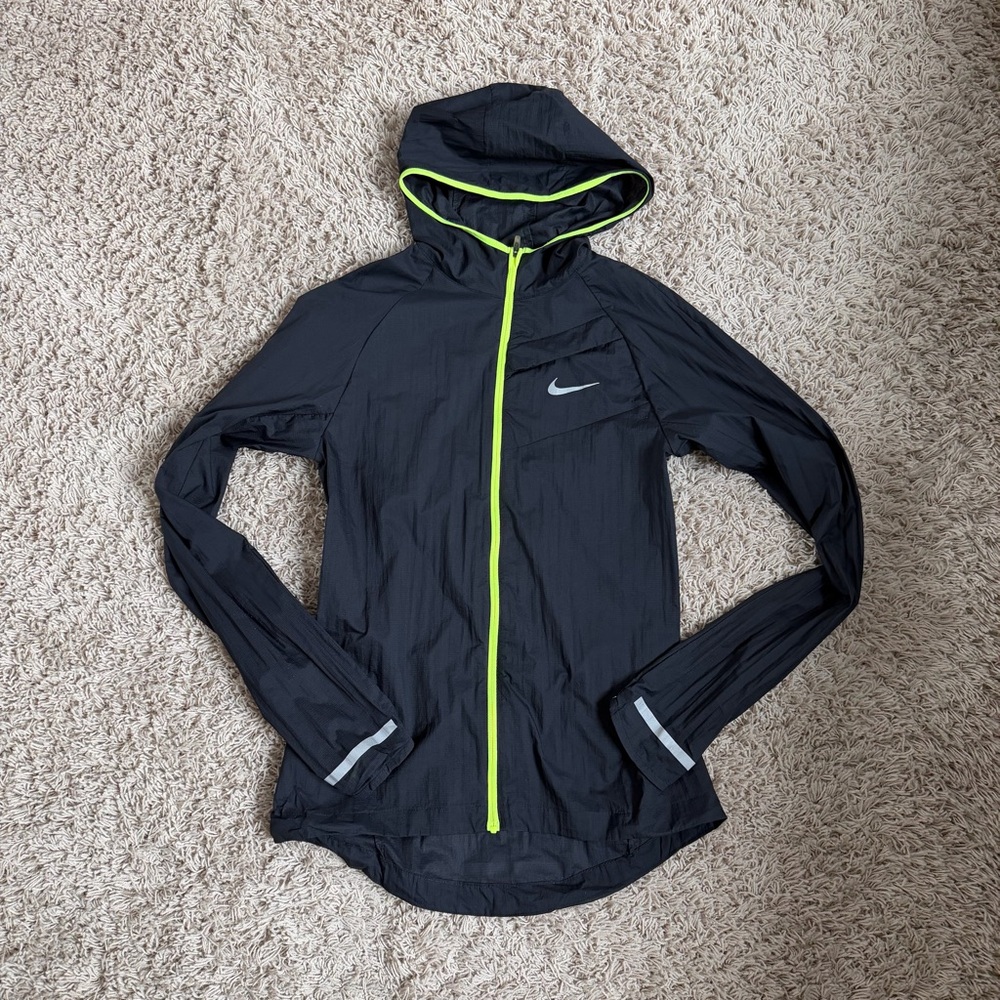 Nike Impossibly Light Hooded Running Jacket with Neon Trim